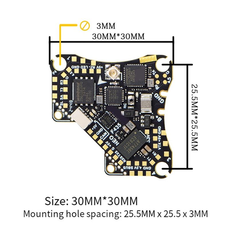 FBIL-F435 NEO 1S AIO Pengendal - Fpv Drone Esc ulasan dan harga