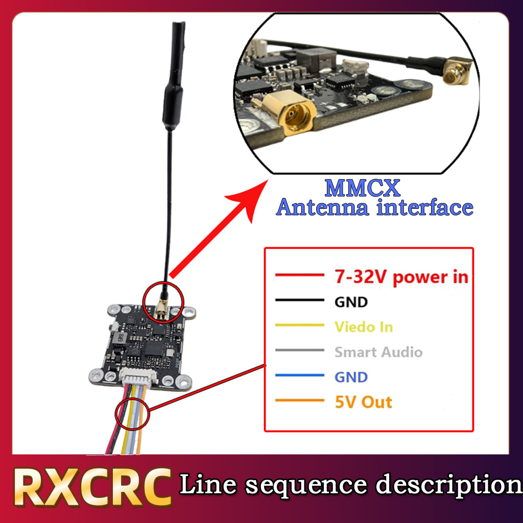 Modul RXCRC 5.8G 48CH 1.6W VTX - Fpv Drone Transmitter ulasan dan harga